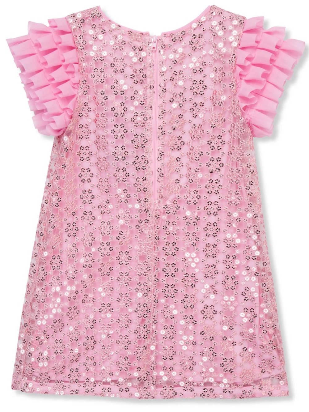 Peek Kids Pink Sequin Ruffle Dress Girls 4/5 – 2 Available